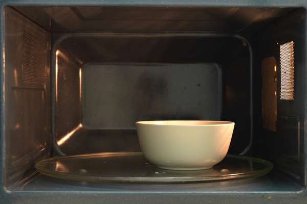 Remove the bowl from the microwave
