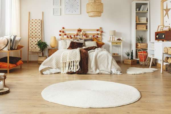 Install a rug to add softness underfoot.